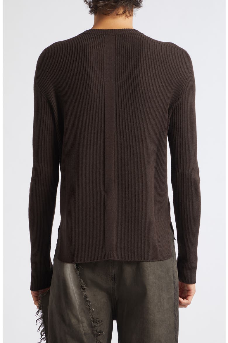 Ribbed Geo Wool Sweater, Alternate, color, GREASE
