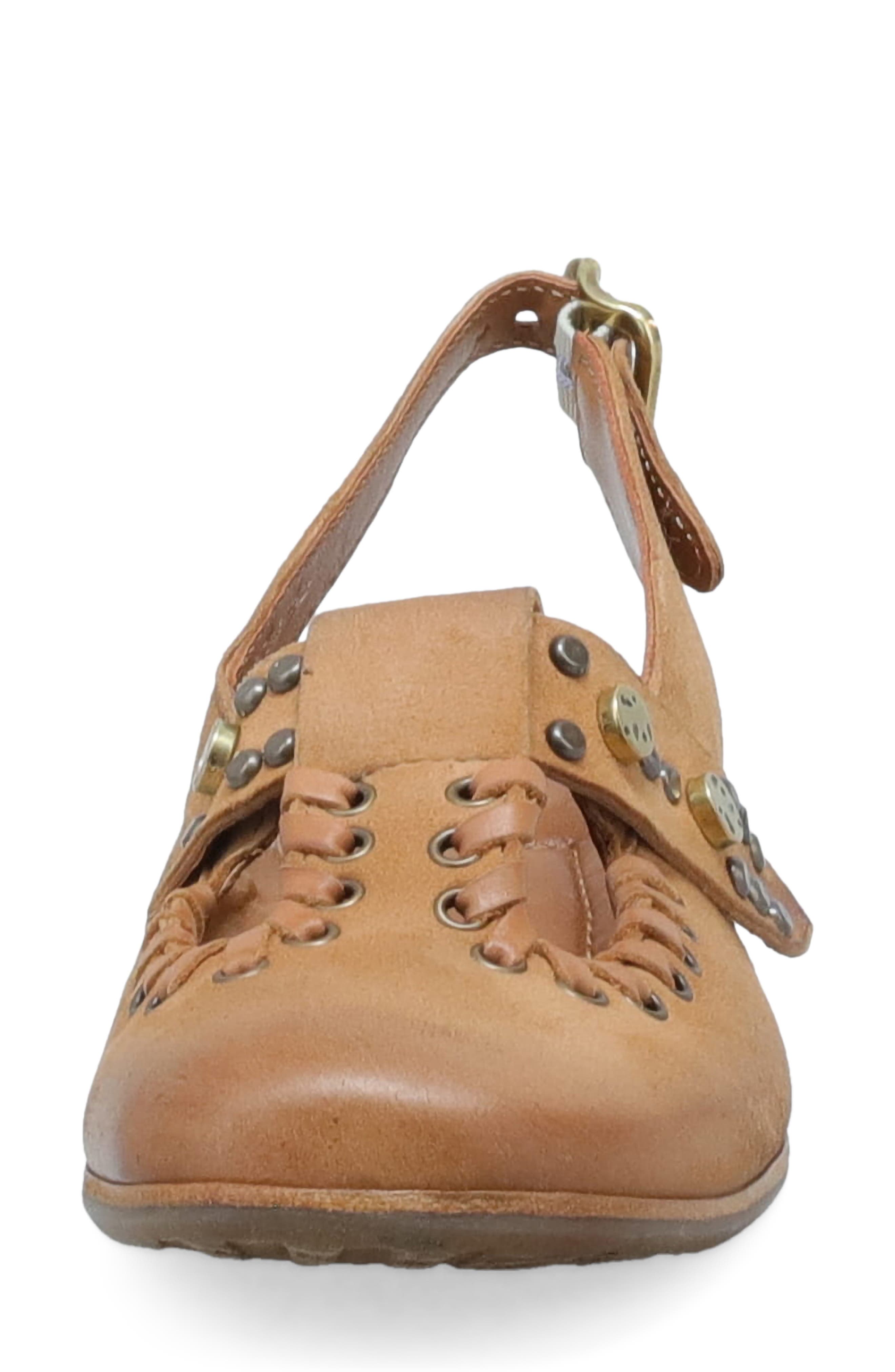 Zepplin Slingback Flat, Alternate, color, CAMEL