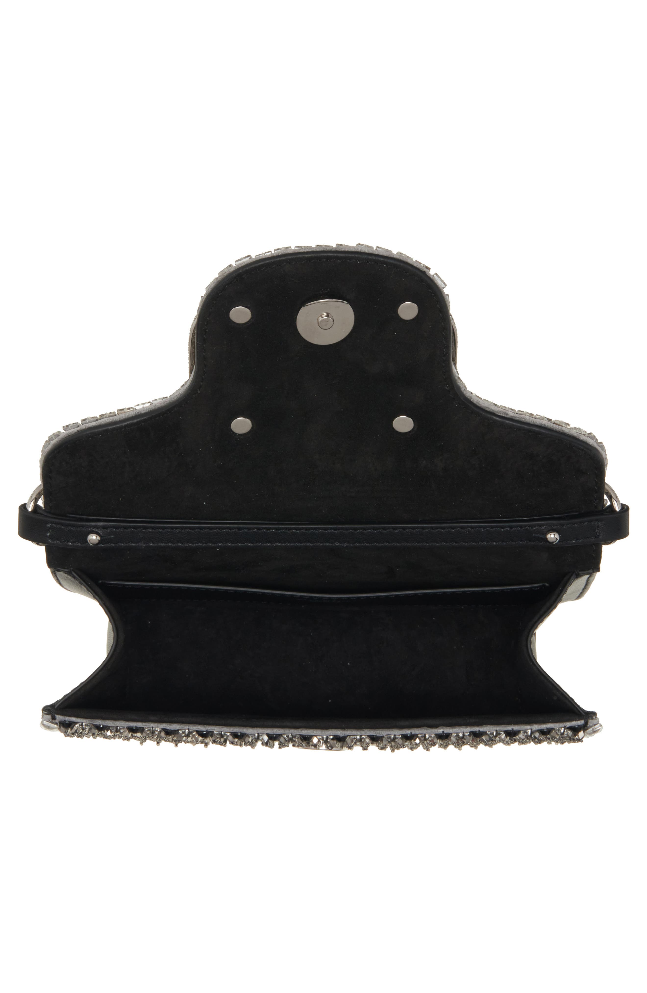 Valentino Garavani Small Locò Crystal & Bead Embellished Polka Dots Shoulder Bag, Alternate, color, 