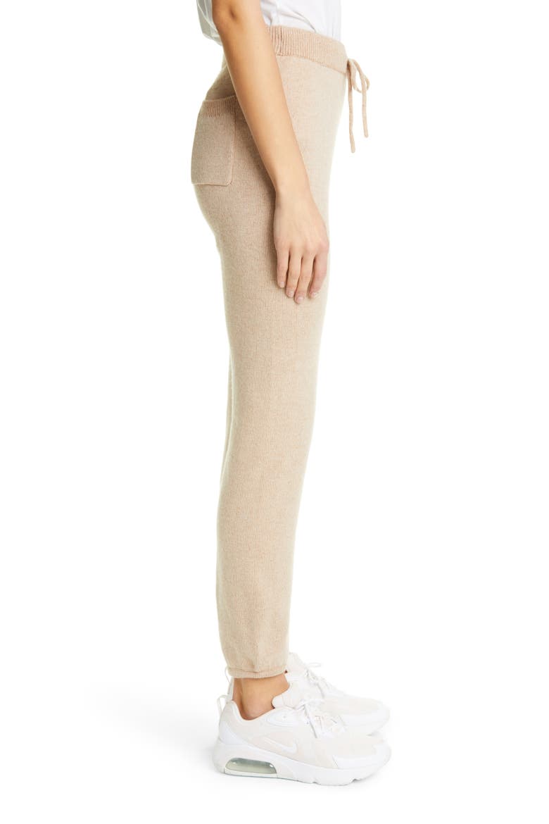 Two-Tone Wool & Cashmere Sweatpants, Alternate, color, CAMEL X ALMOND