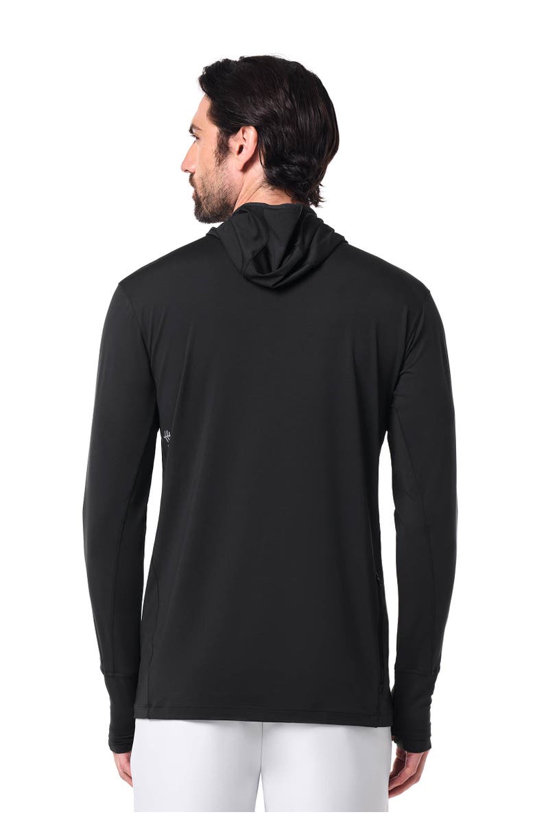 Coolibar Men's Performance Sun Hoodie - UPF 50+ Sun Protection - Agility, Alternate, color, Black