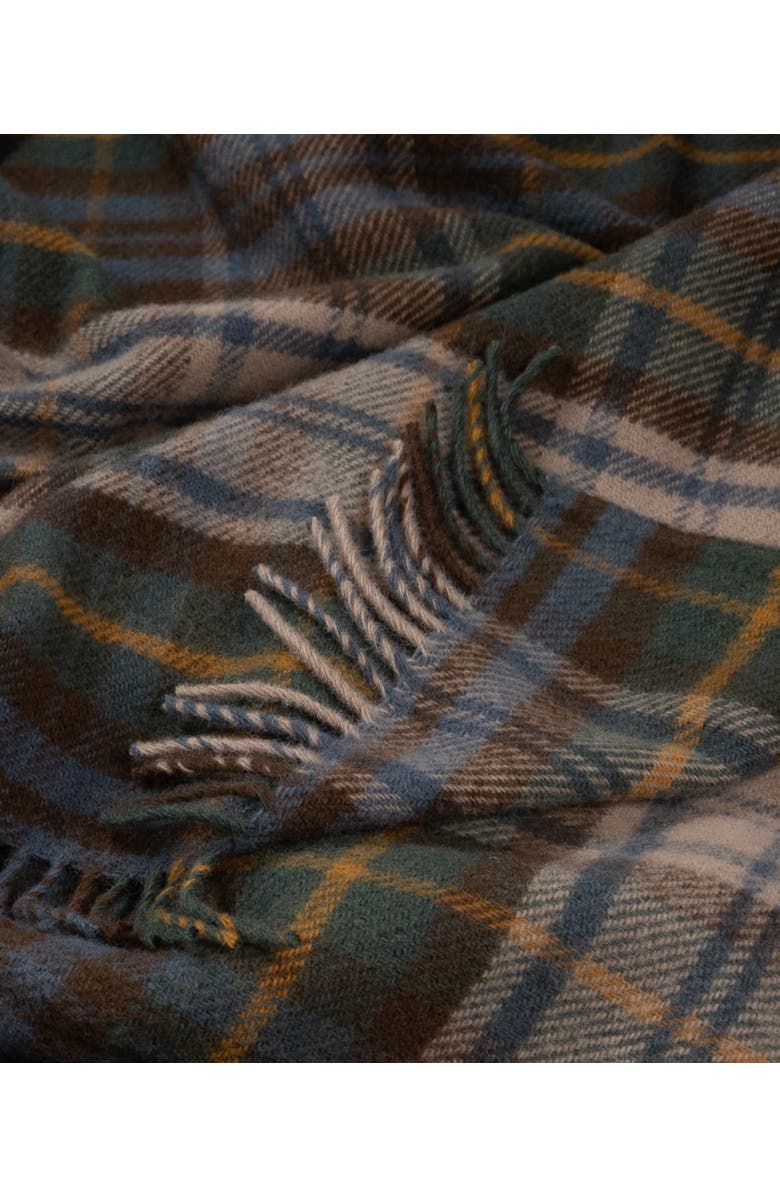 Prince of Scots Highland Tweeds New Wool Fluffy Throw, Alternate, color, Antique Dress Gordon