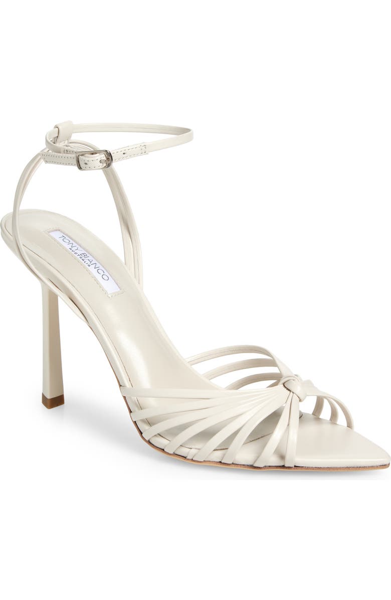 Tony Bianco Maxos Ankle Strap Pointed Toe Sandal, Main, color, Bone Venice