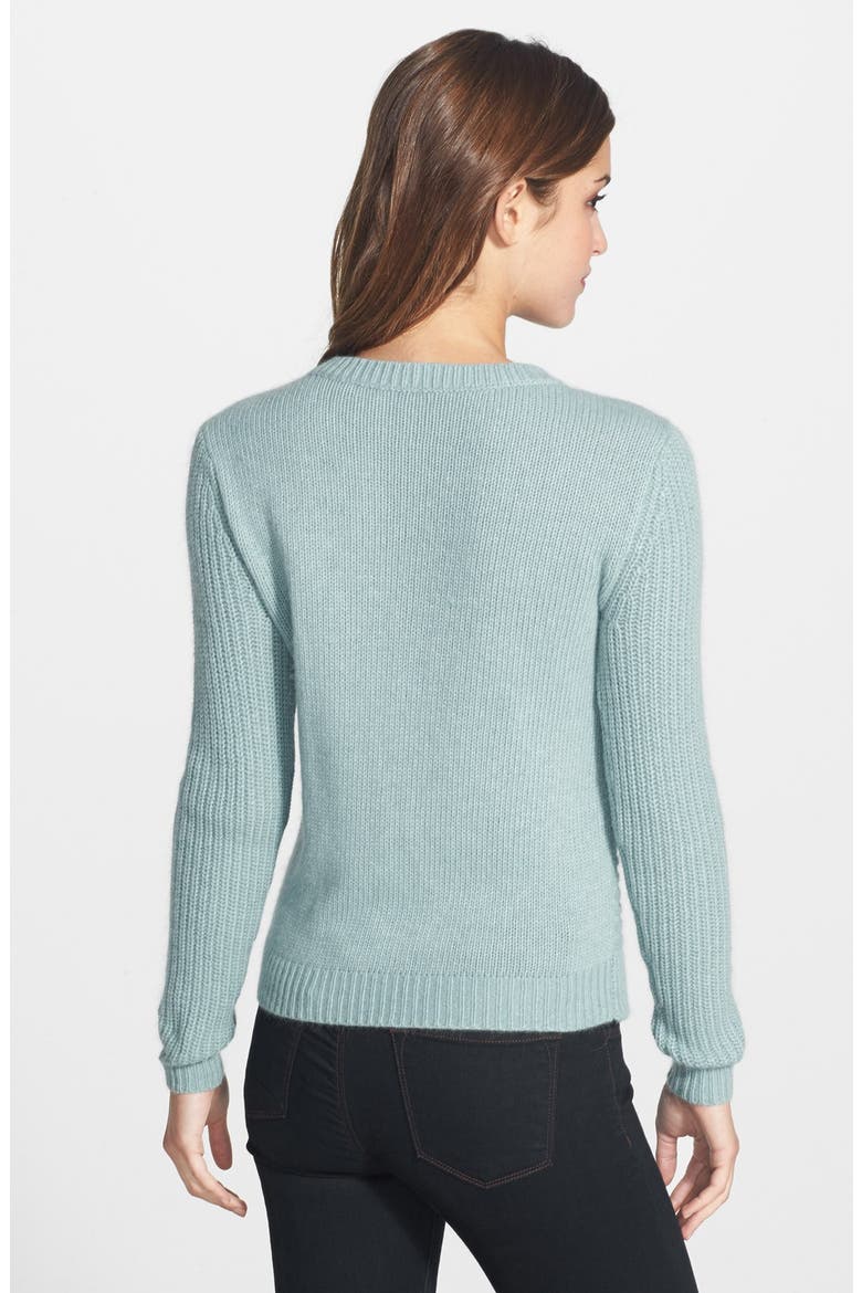 Cable Knit Sweater, Alternate, color, BLUE TOURMALINE