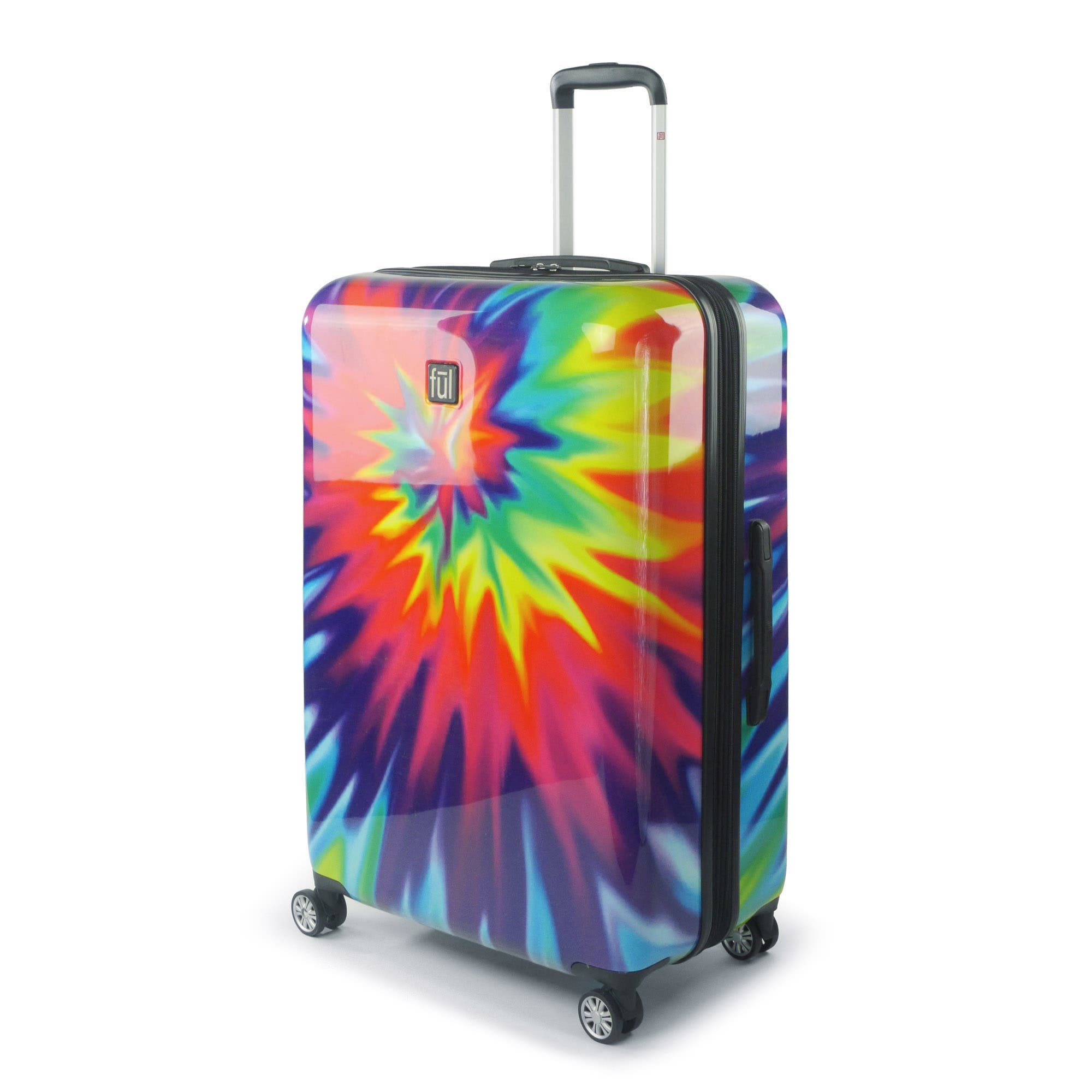 Ful Tie-dye Swirl 28 Inch Expandable Spinner Rolling Luggage Suitcase, ABS Hard Case, Upright, Alternate, color, 