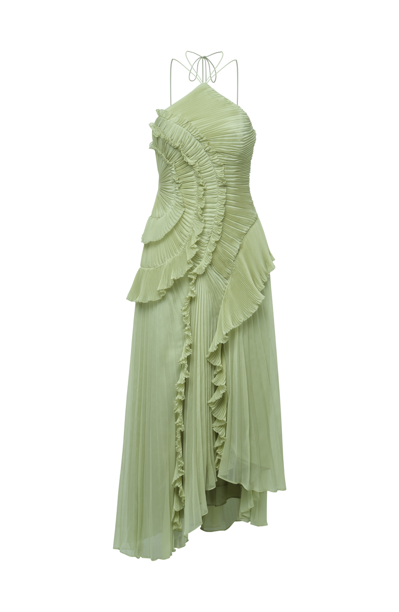 AMUR Lorelie halter gown, Main, color, Stem