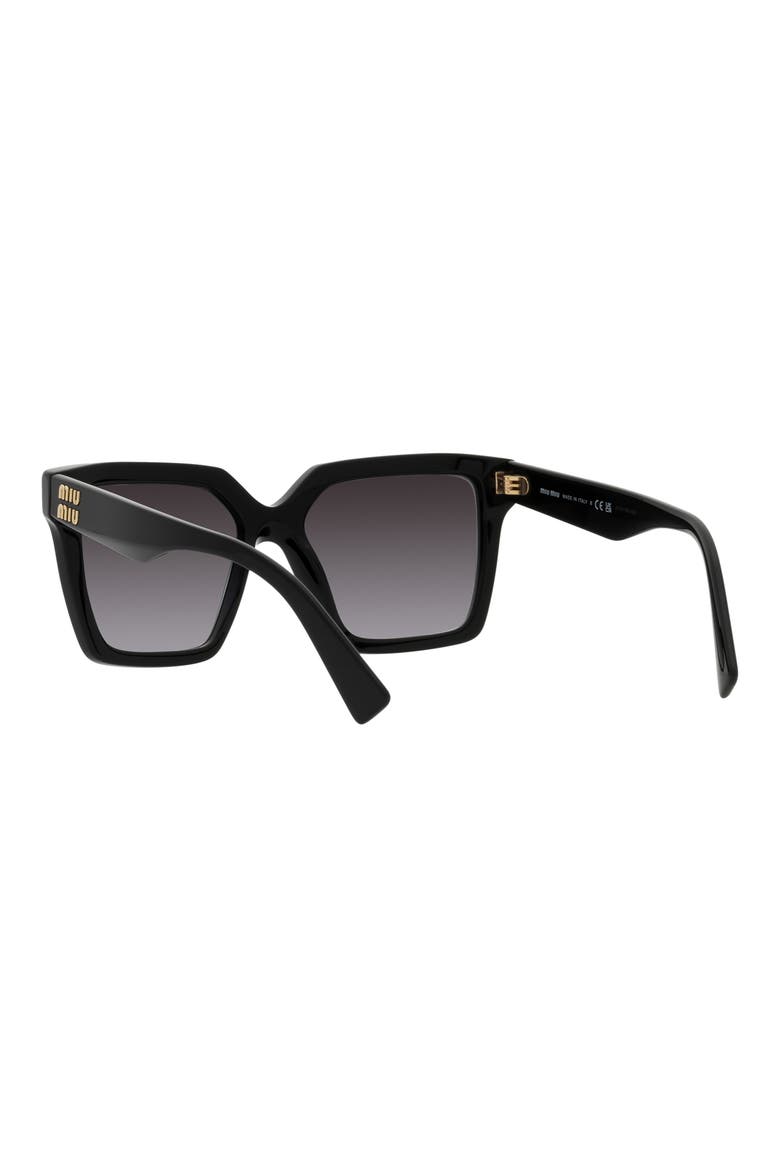 54mm Gradient Square Sunglasses, Alternate, color, BLACK