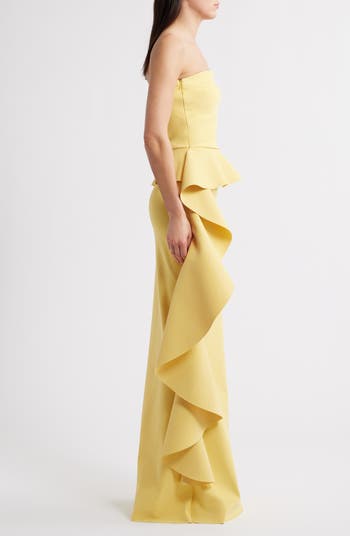 Eliska Ruffle Strapless Gown