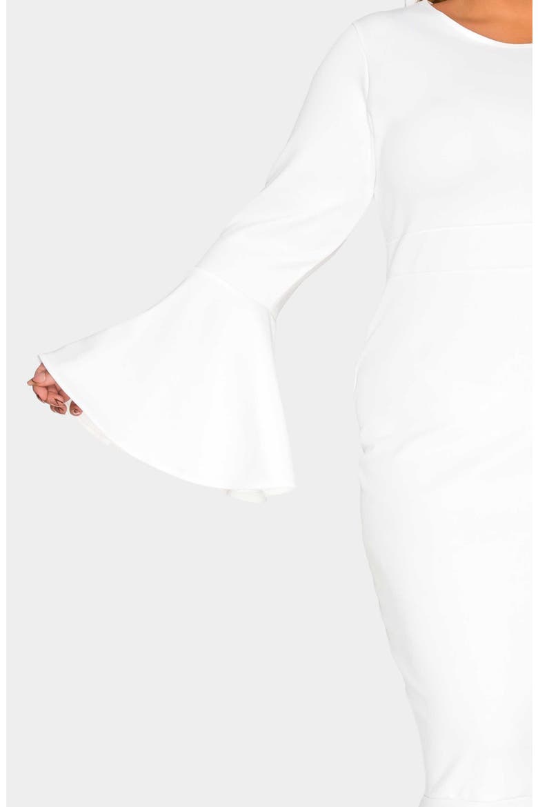 Sabrina Long Sleeve Mermaid Dress, Alternate, color, IVORY