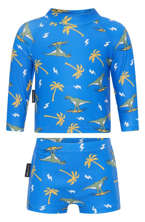 Dinosaur Two-Piece Rashguard Swimsuit (Baby)