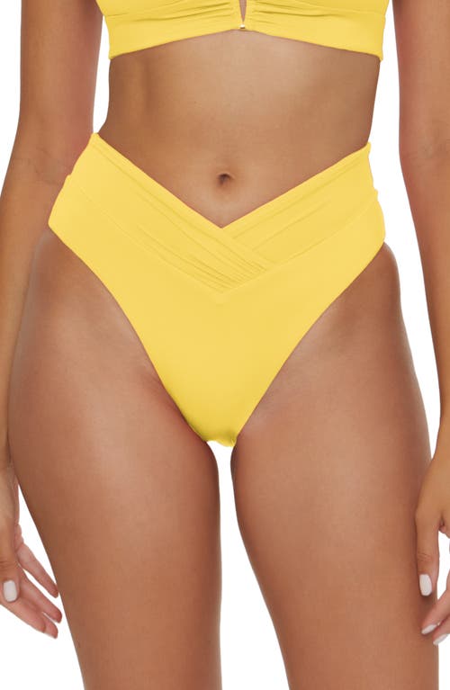 Becca Color Code High Waist Bikini Bottoms In Banana