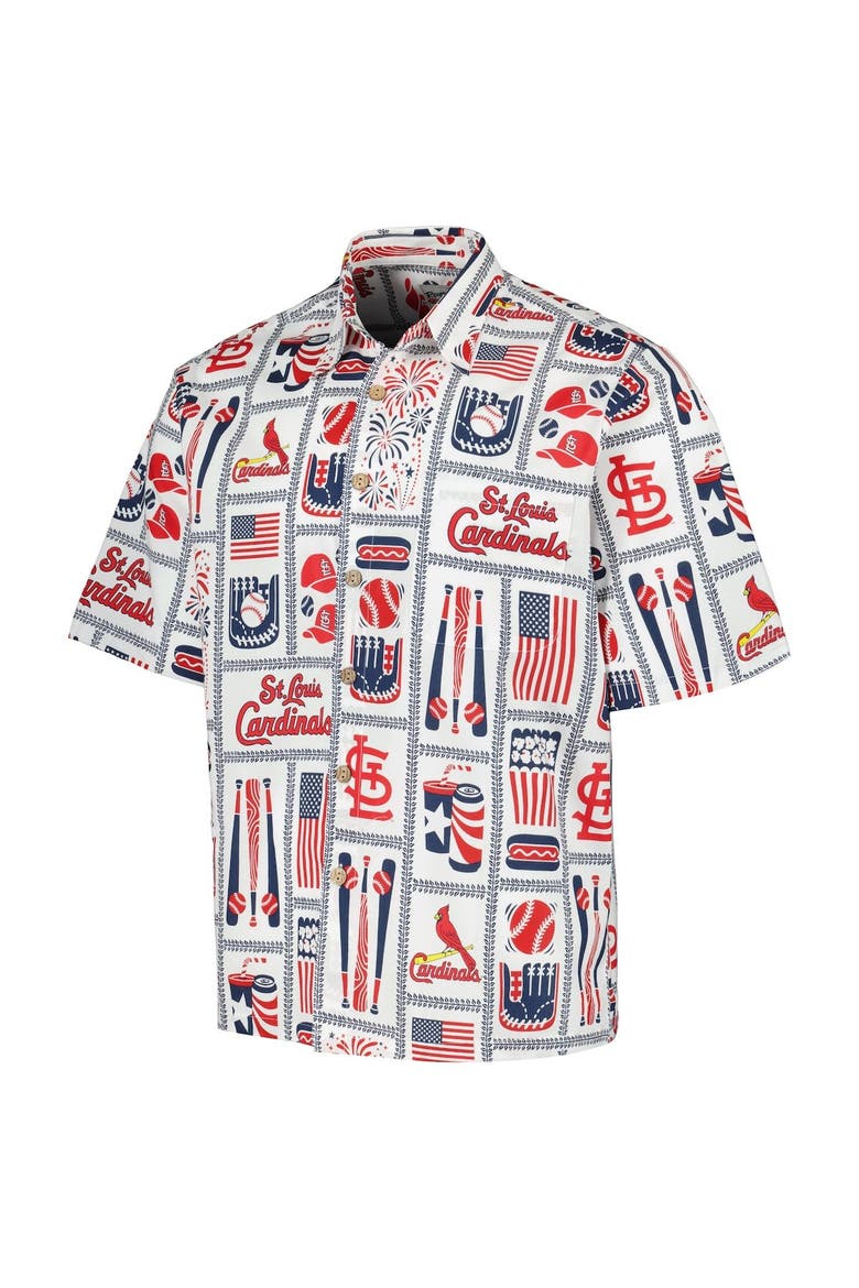 Men's Reyn Spooner White St. Louis Cardinals Americana Button-Up Shirt, Alternate, color, White