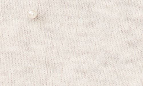 Chaus Pearly Baubles Cozy Crewneck Sweater In White