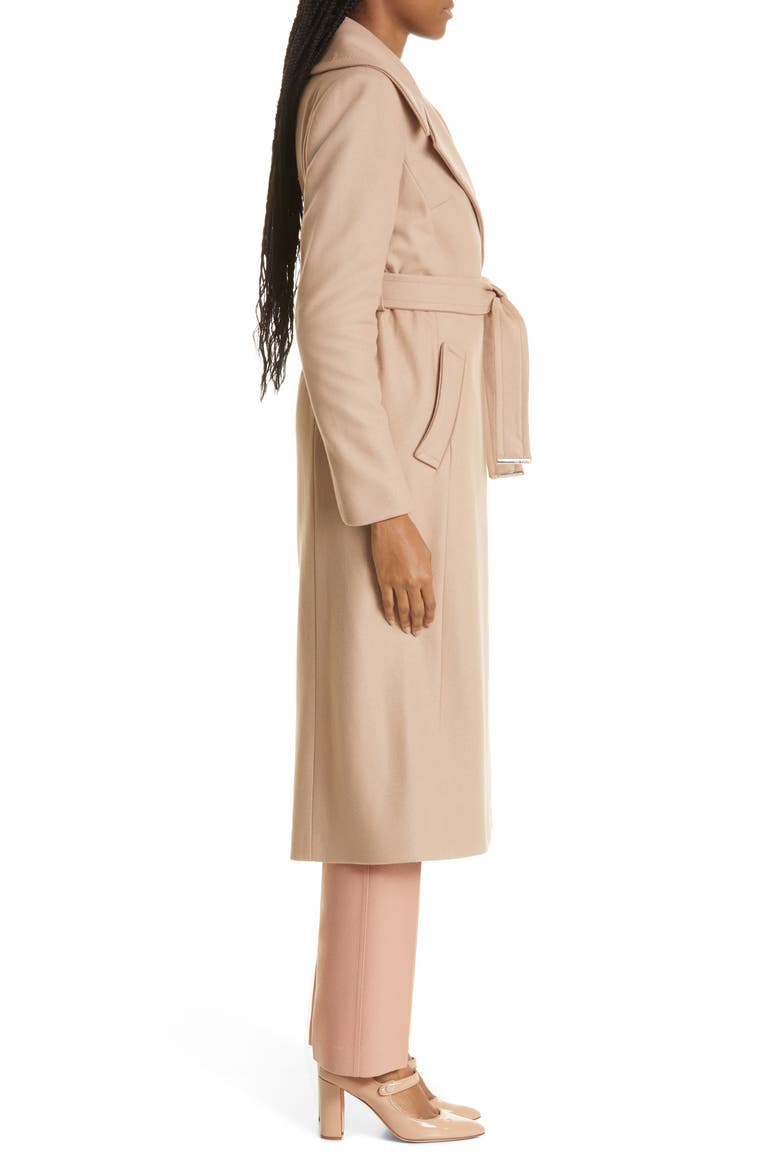 Rosiey Cotton Blend Longline Coat, Alternate, color, CAMEL
