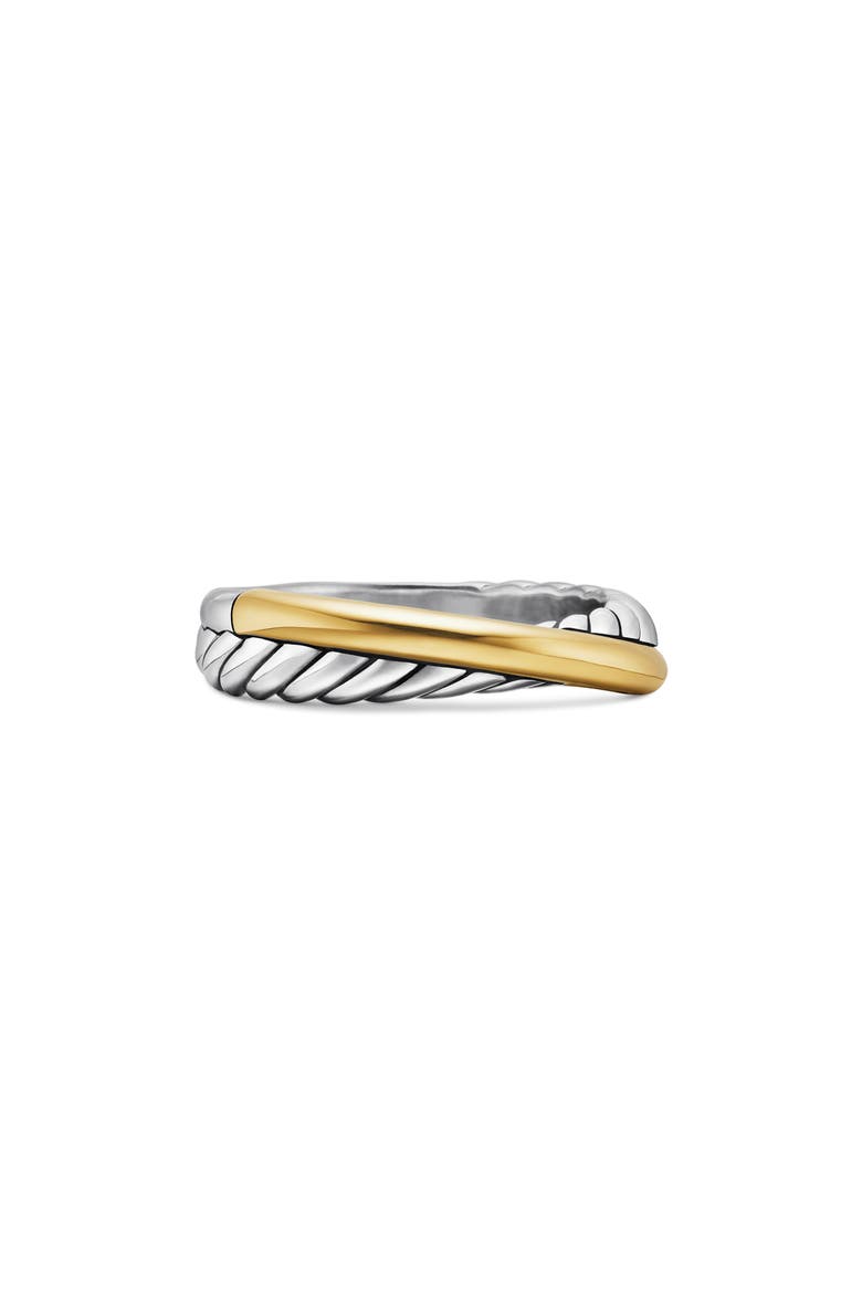 Crossover Ring with 18K Yellow Gold, Main, color, TWO TONE
