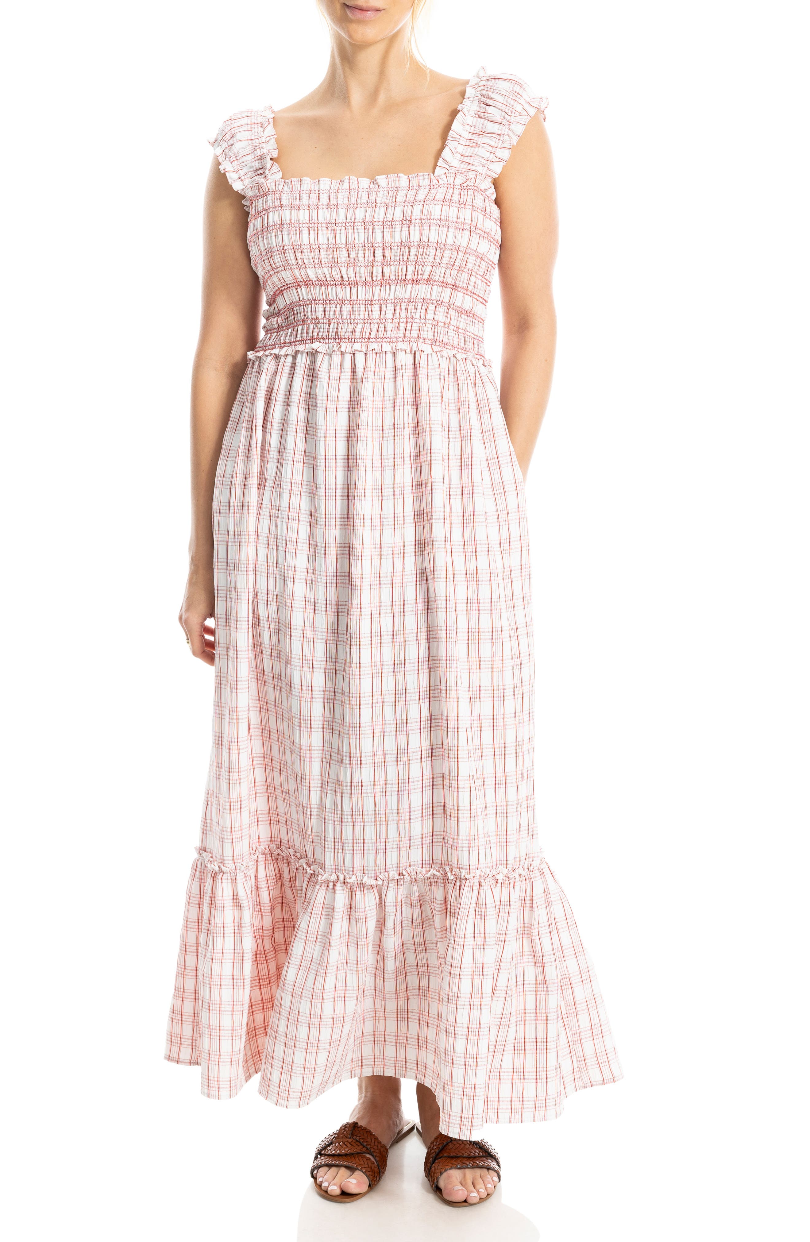 MAX STUDIO Tiered Printed Sundress