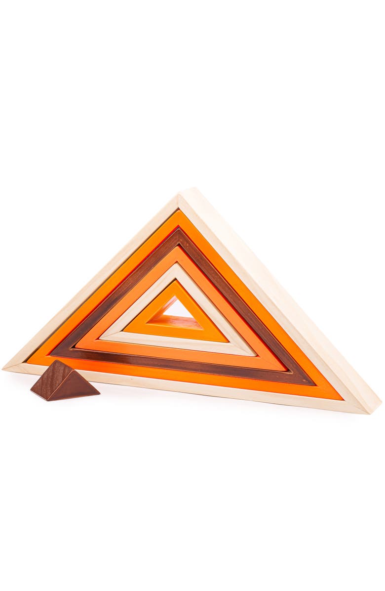 Bigjigs Toys Natural Wooden Stacking Triangles, Alternate, color,