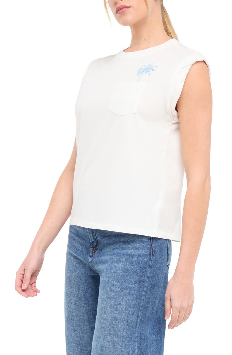 Wildfox Annabelle Muscle Tee, Alternate, color, Snow White Las Palmas