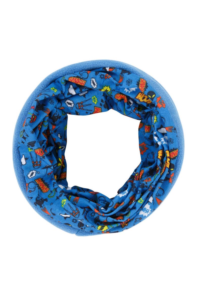 Childrens/Kids Callaghan Neckwarmer, Alternate, color, Cosmic Blue Print