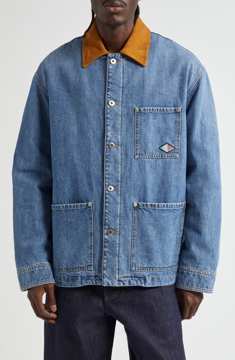 Bottega Veneta Padded Denim Workwear Jacket, Main, color, 4715 Mid Blue