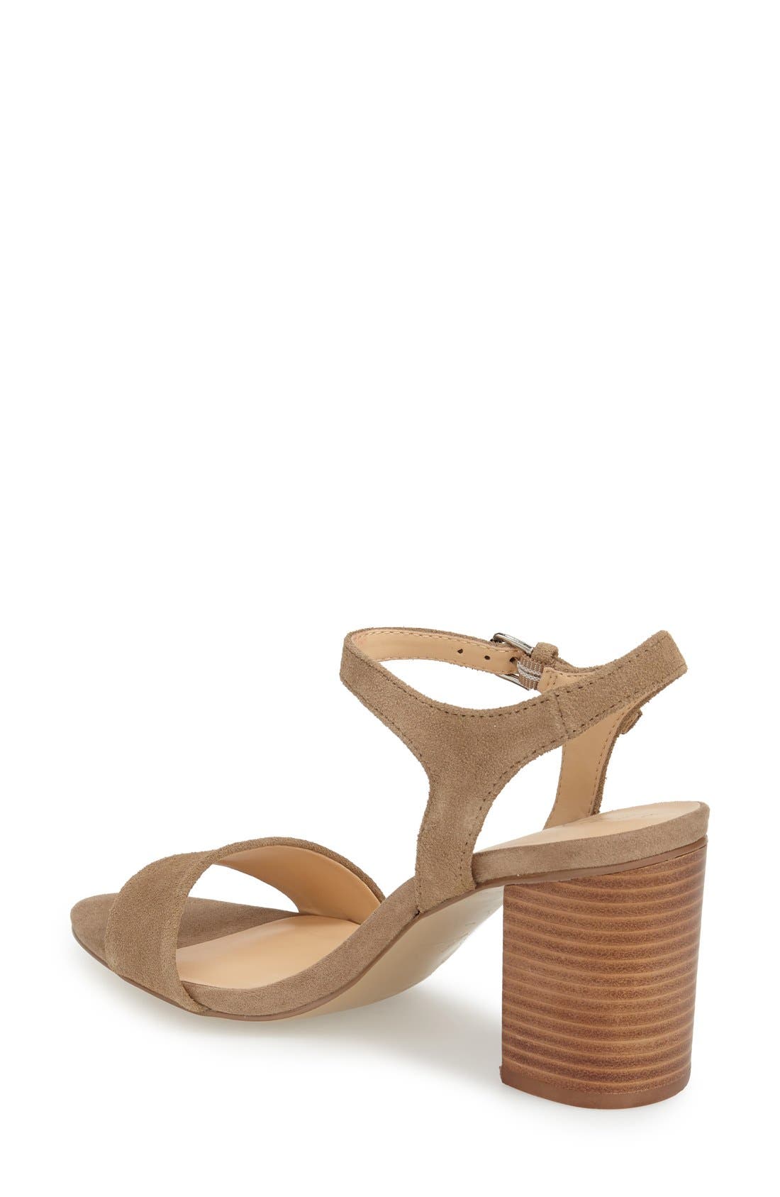 'Linny' Ankle Strap Sandal, Alternate, color, TAUPE