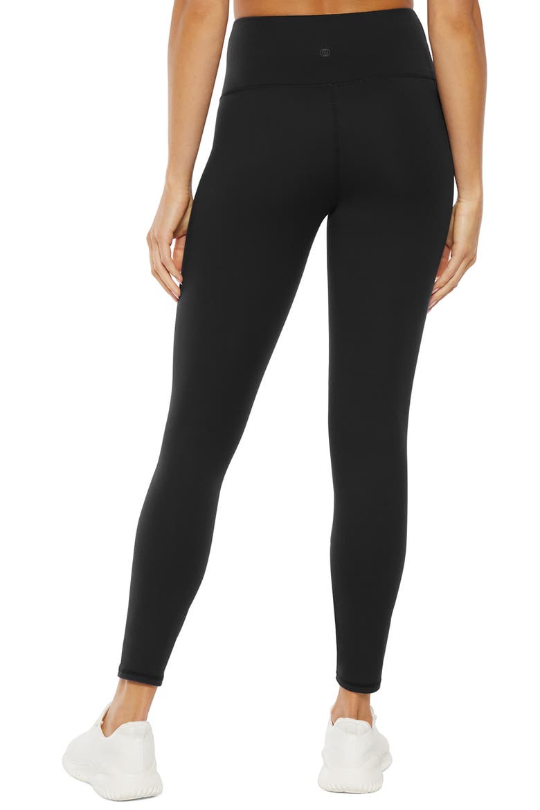 High Waist Basic Leggings, Alternate, color, BLACK