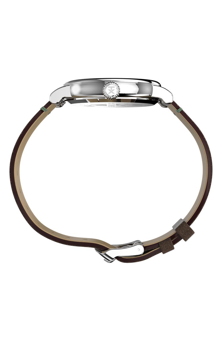 Timex<sup>®</sup> Standard Leather Strap Watch, 40mm, Alternate, color, 