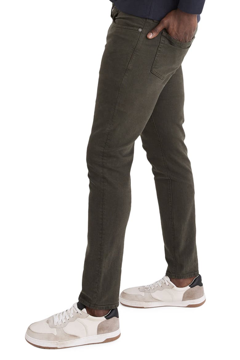 Men's Garment Dyed Athletic Slim Jeans, Alternate, color, DEEP GREEN