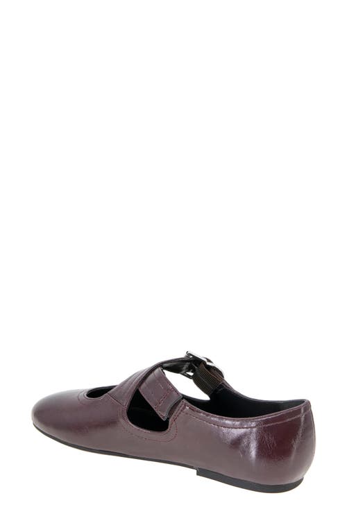 Bcbgeneration Maya Mary Jane Flat In Burgundy