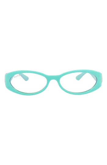 Gucci 54mm Oval Sunglasses In Green