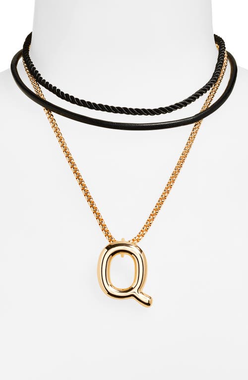 Open Edit Set Of 3 Interchangeable Initial Pendant Necklaces