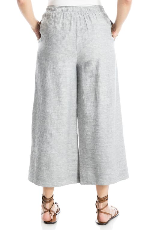 Max Studio Double Weave Cropped Pants In Light Heather Gray