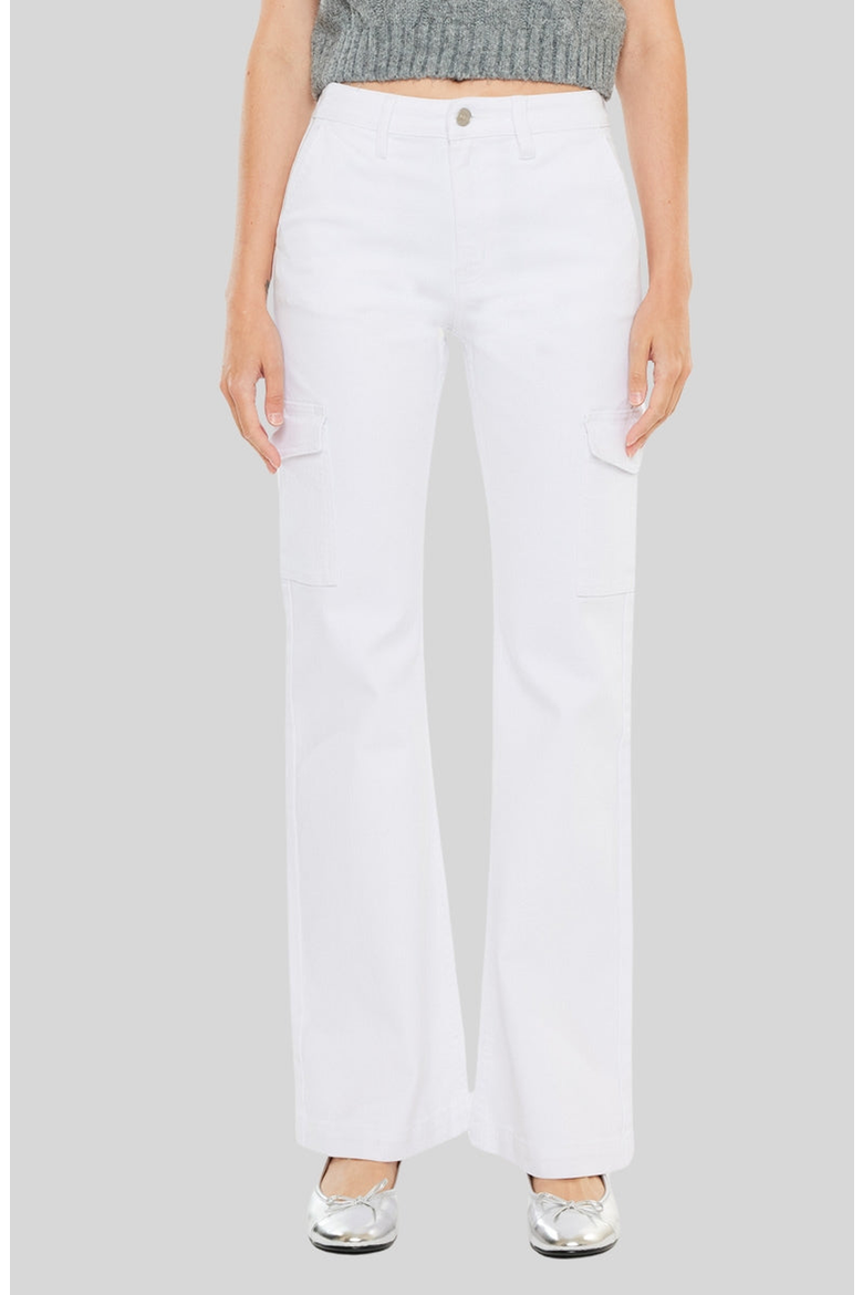 Marilyn High Rise Wide Flare Jeans, Main, color, White
