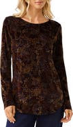 Karen Kane Velvet Burnout Shirttail Top