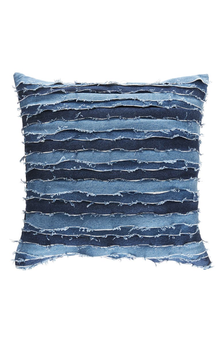 Tommy Hilfiger Destroyed Denim Accent Pillow, Alternate, color, 