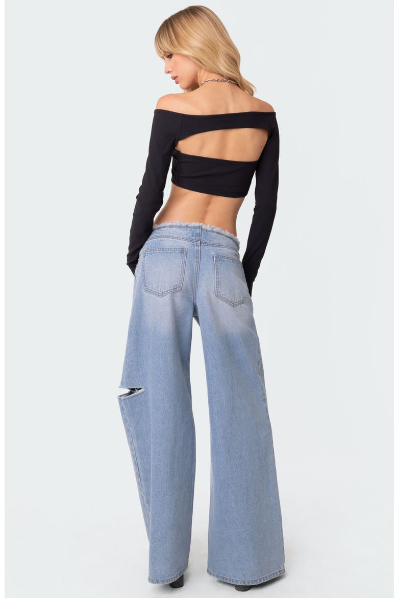 Reign Two-Piece Crop Rib Shrug & Bandeau Top, Alternate, color, BLACK
