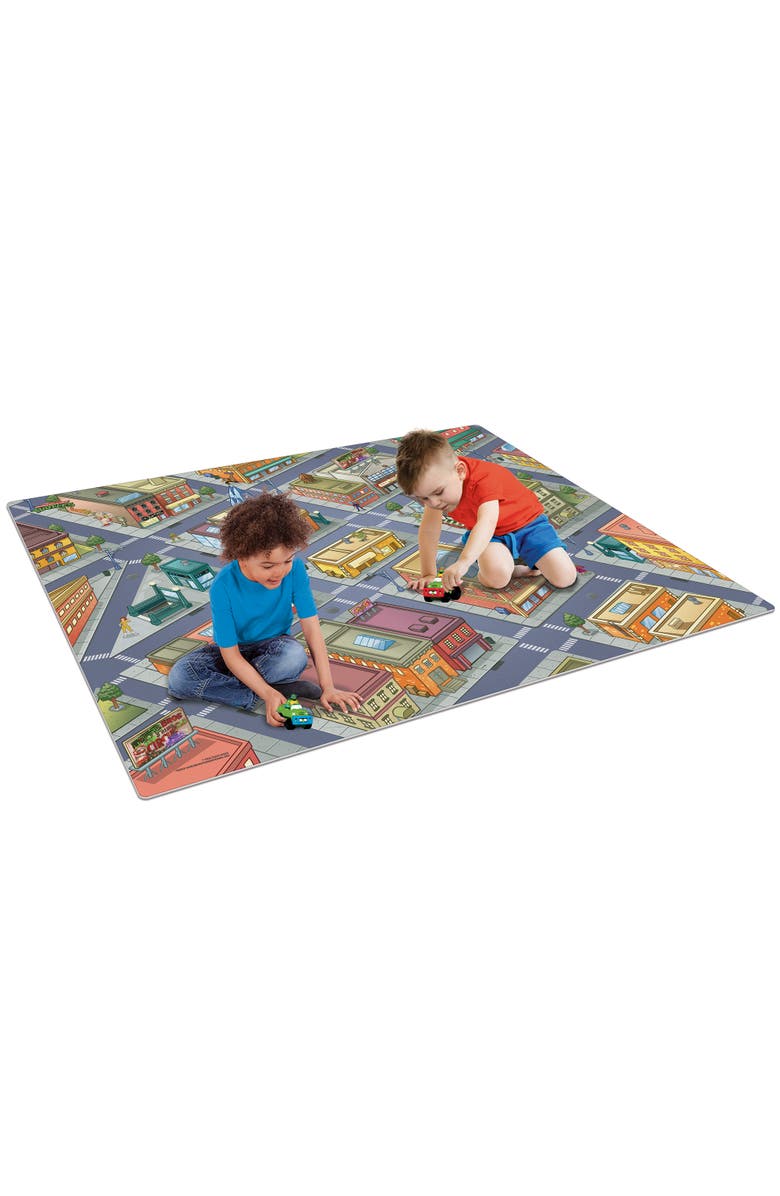 Imaginmat Jumbo Tmnt Floor Playmat & 2 Toy Cars, Alternate, color, Multicolored