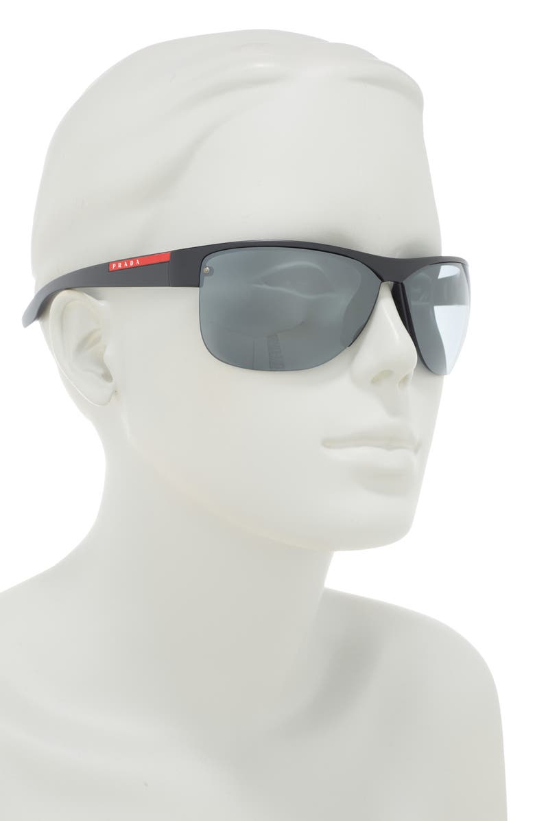 Prada Linea Rossa 68mm Pillow Sunglasses, Alternate, color,