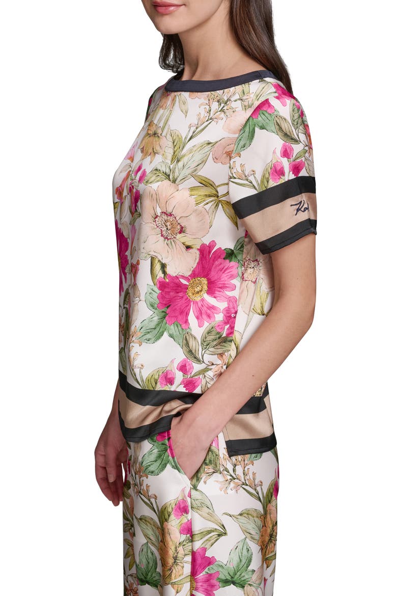Floral Satin Top, Alternate, color, BISQUE/ LIGHT BLUSH COMBO