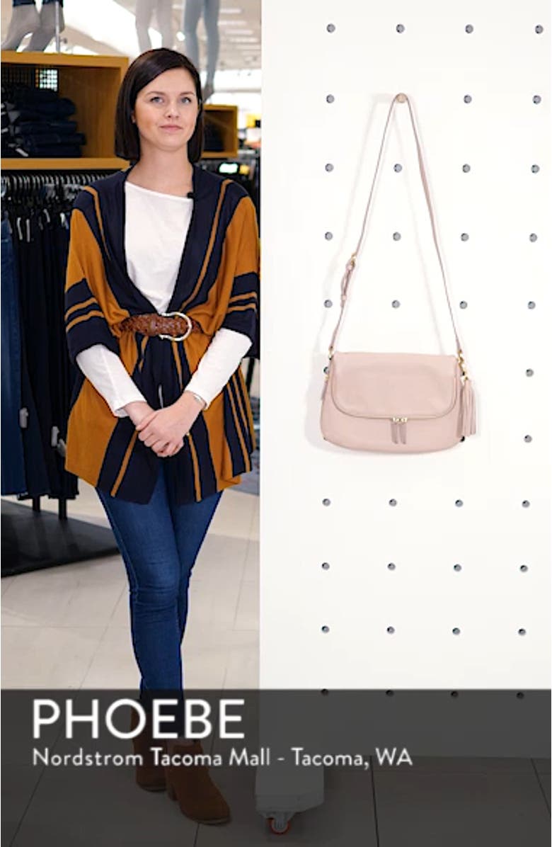 Kara Leather Expandable Crossbody Bag, sales video thumbnail