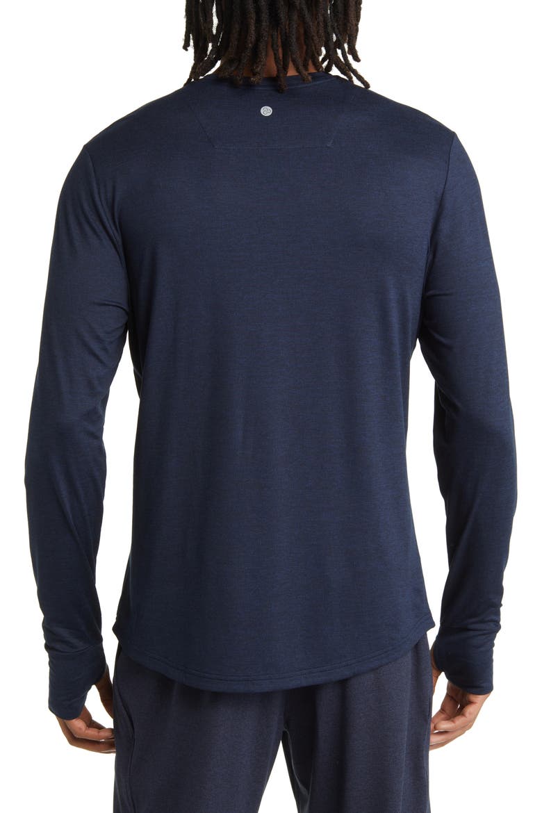 Restore Soft Performance Long Sleeve T-Shirt, Alternate, color, NAVY ECLIPSE MELANGE