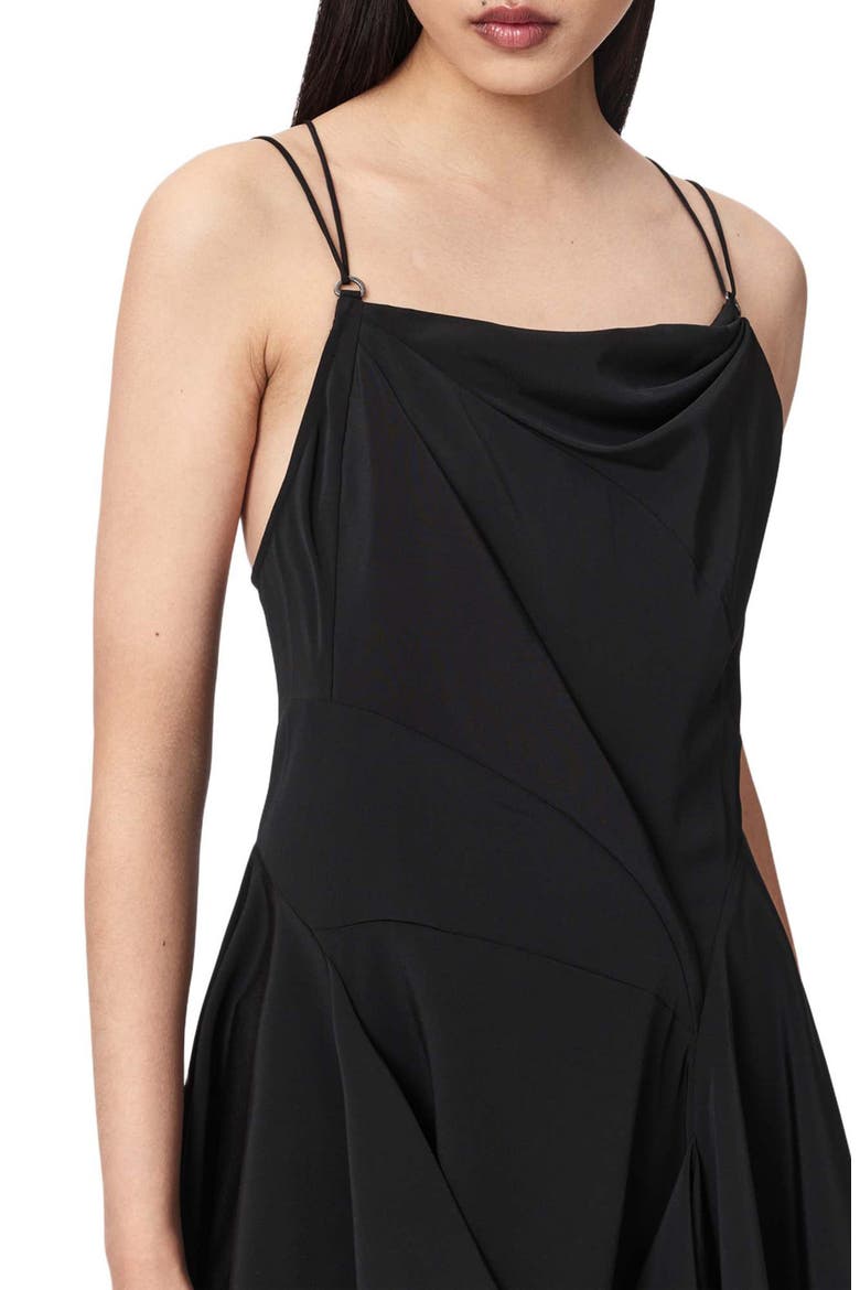 Claire Strappy Minidress, Alternate, color, BLACK