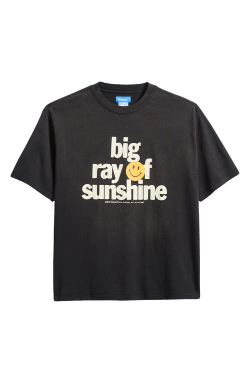 Market Smiley® Sunshine Graphic T-shirt In Jet-set-black