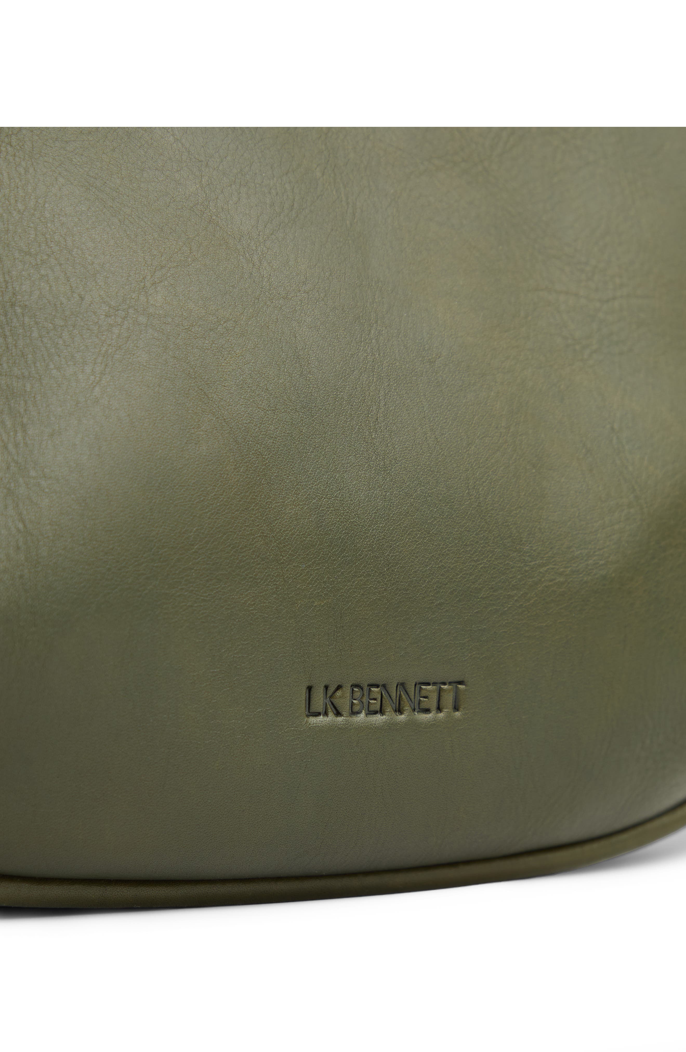 LK Bennett Harley Woven Leather Crossbody Bag, Alternate, color, Olive