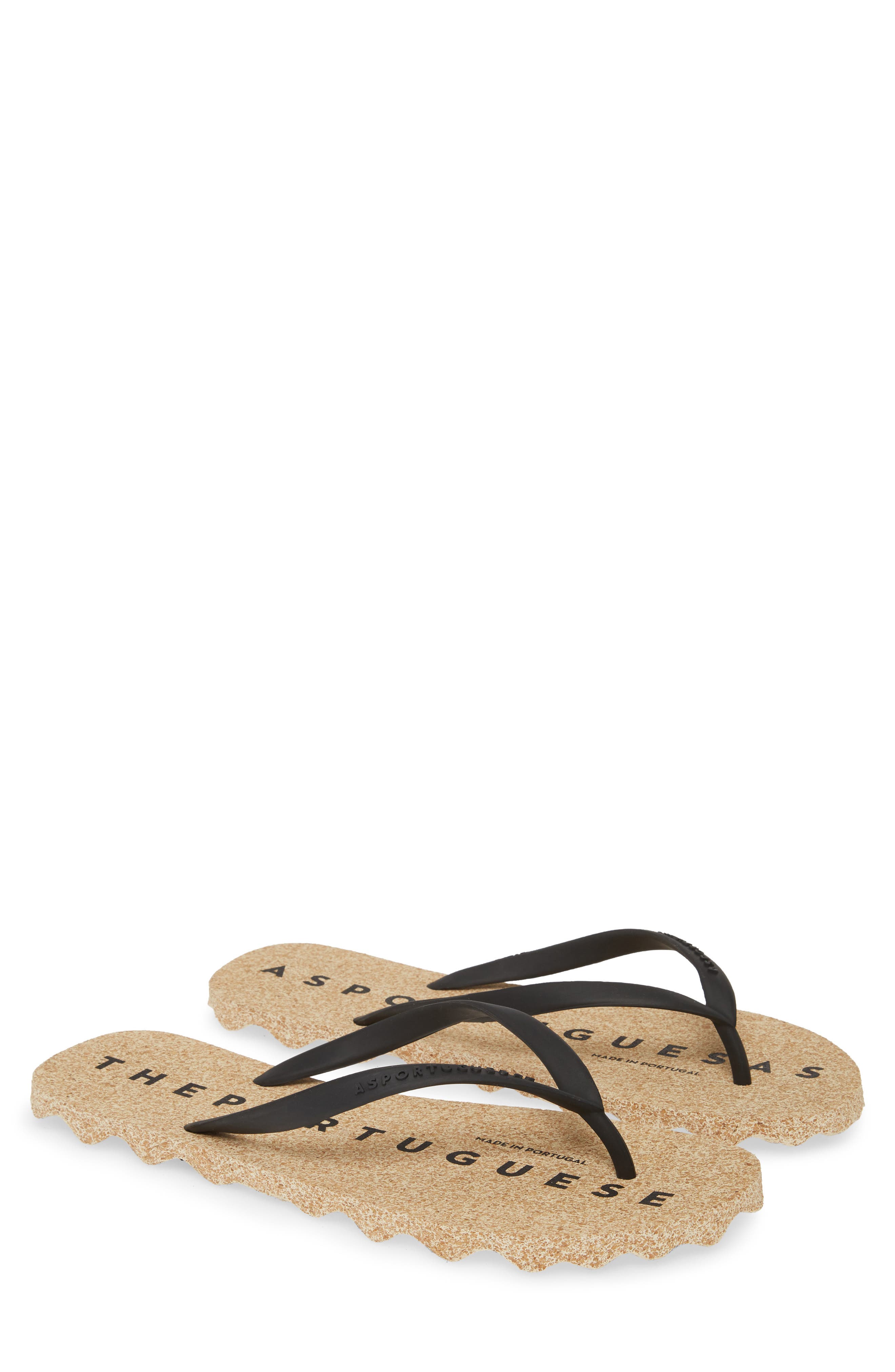 Fly London Base Flip Flop, Alternate, color, NATURAL/ BLACK CORK