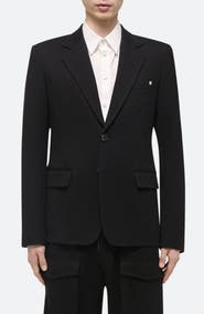 Helmut Lang Zip Classic Ponte Knit Blazer