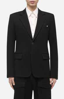 Helmut Lang Zip Classic Ponte Knit Blazer