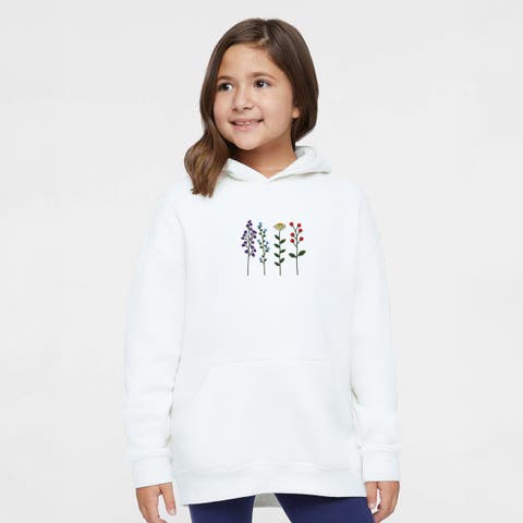 Four Floral Stems Hoodie Youth