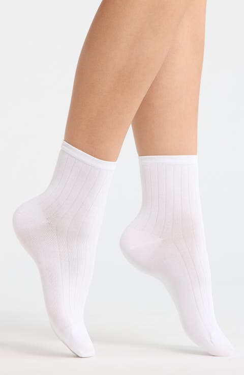 Wide Rib Ankle Socks