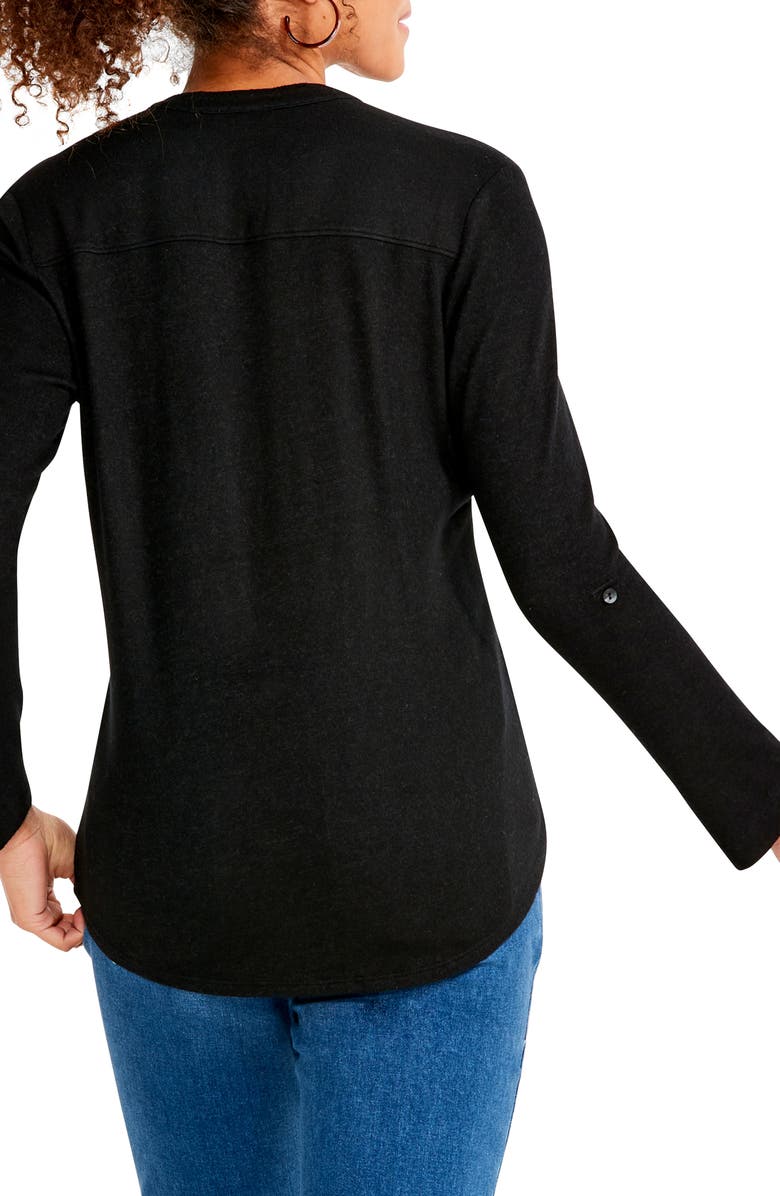 NIC+ZOE Sweet Dreams Roll Sleeve Button-Up Shirt, Alternate, color,